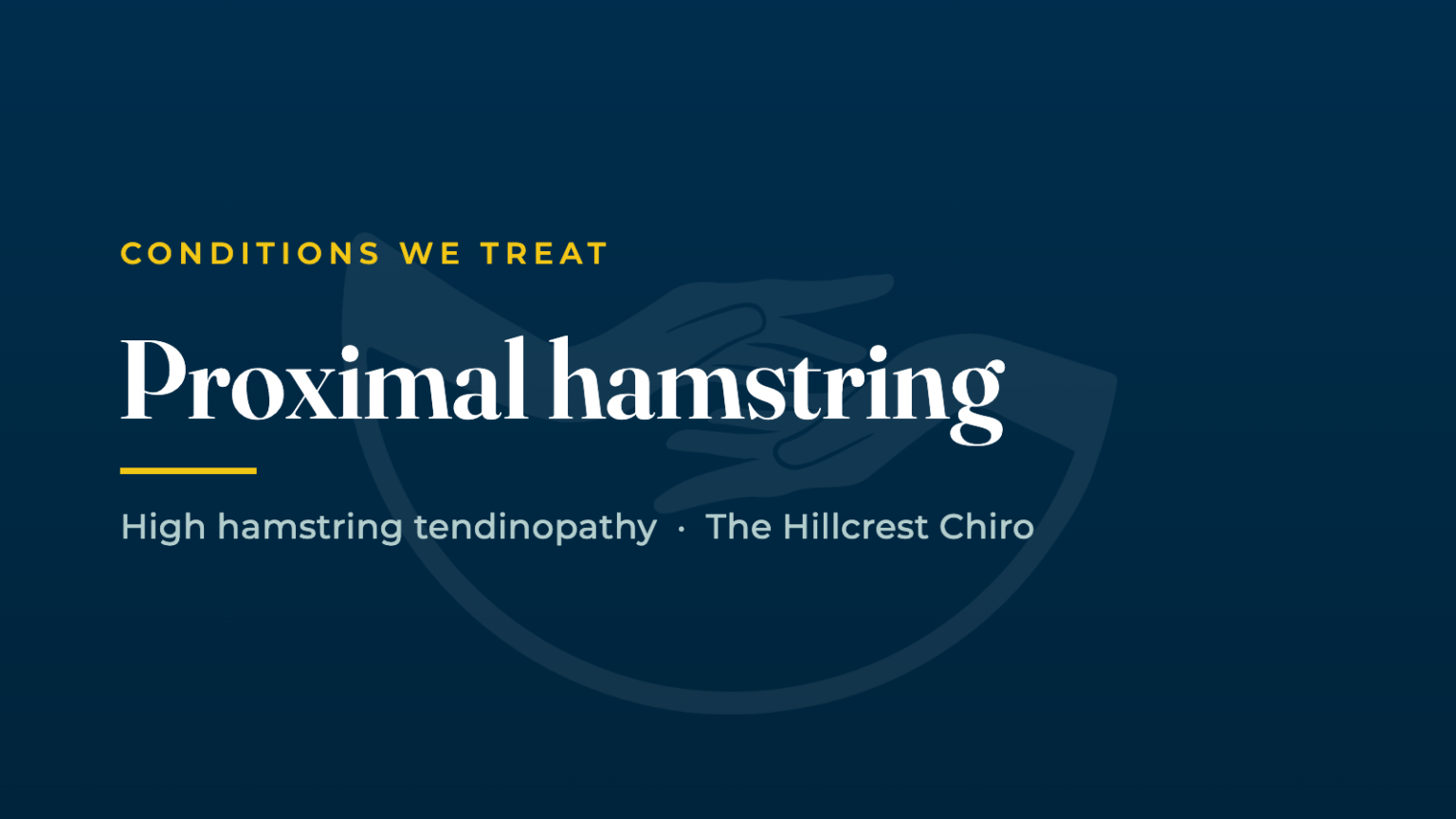 Dr Neil Cuninghame on treating proximal hamstring tendinopathy and buttock pain in Hillcrest