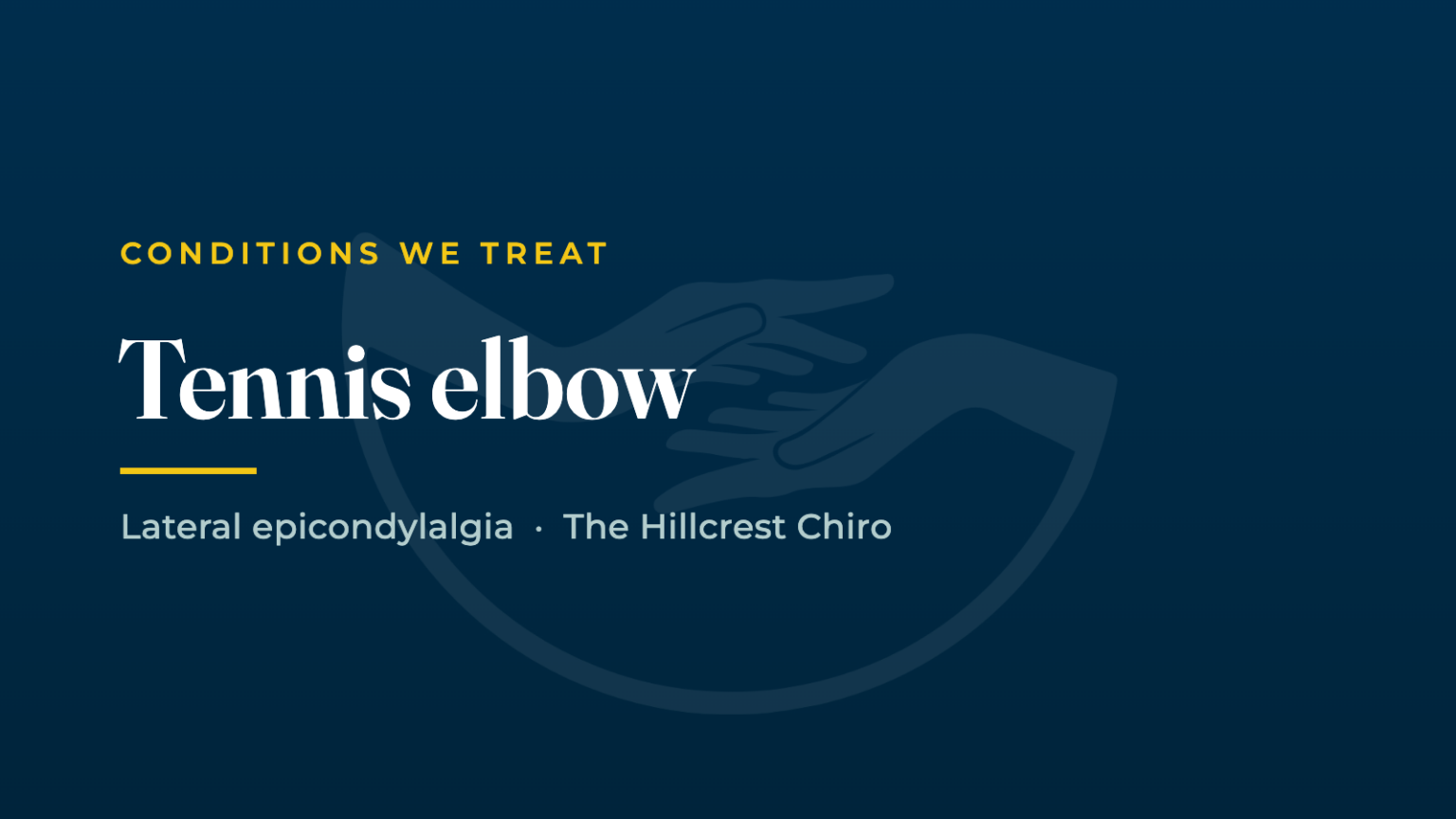 Dr Neil Cuninghame on treating tennis elbow and lateral elbow pain in Hillcrest